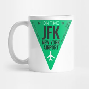 Airport code JFK triangle Mug